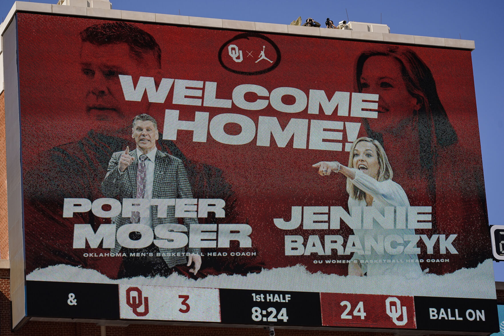 Porter Moser and Jennie Baranczyk